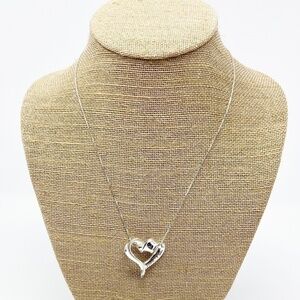 Sterling Silver XOXO I Love You Heart Pendant